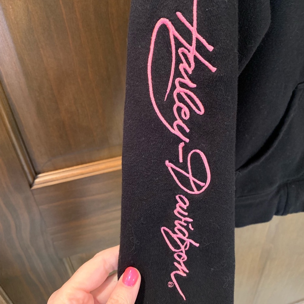 Pink and black Harley sweatshirt